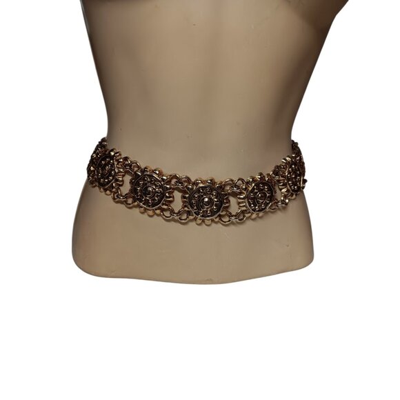 Womens Boho Goldtone Sunburst Sunflower Jewelry Belt 32\